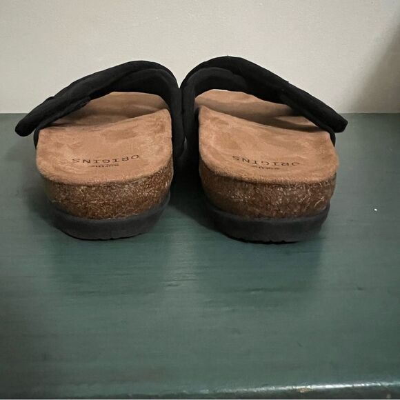 Earth Origins Black Quilted Slide Sandals - Size 9 - Picture 3 of 7